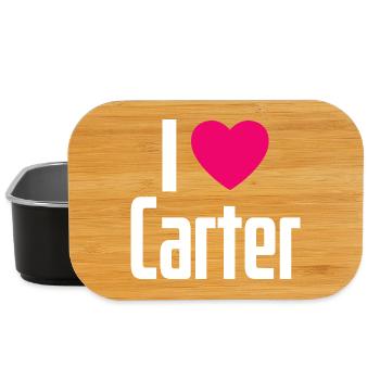 J’aime Carter Coeur rose J’aime Carter - Boîte à goûter - noir - Devant