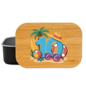 10th Birthday Vacation 10 Years - Lunch Box - black - Front