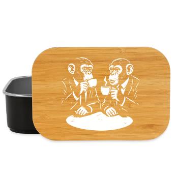 Monkeys in Suits Kaffee-Duo - Lunch Box - Schwarz - Vorne
