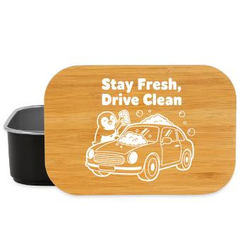 Frisch Waschen Auto Motiv - Lunch Box - Schwarz - Vorne