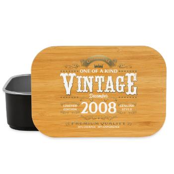 17th Birthday Vintage December Vintage 2008 - Lunch Box - black - Front