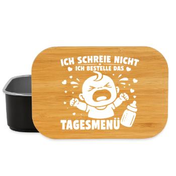 Ich schreie nicht ich bestelle das Tagesmenü - Lunch Box - Schwarz - Vorne