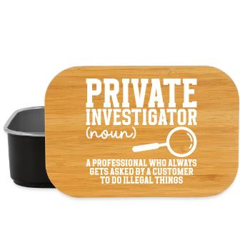 Detective Costume Observation Private Investigator - Lunch Box - black - Front