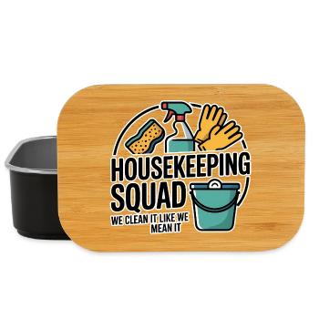 Lustiges Putzen Design - Lunch Box - Schwarz - Vorne