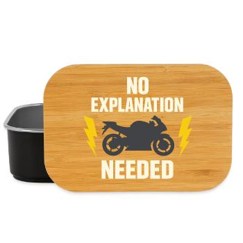 Warum Wir Motorrad Fahren, - Lunch Box - Schwarz - Vorne