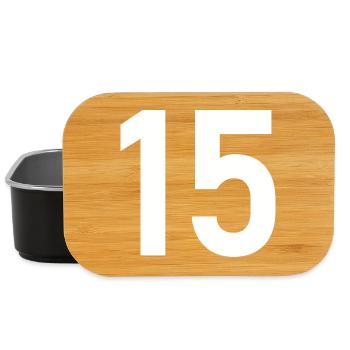 15. 15 YEARS. 15th ANNIVERSARY. 15 YEAR ANNIVERSARY. - Lunch Box - black - Front