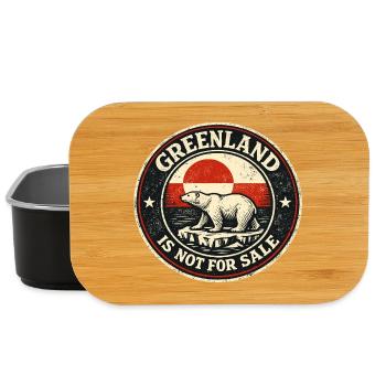 Greenland Stand Flag Bear Don patriotique - Boîte à goûter - noir - Devant