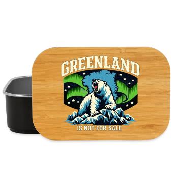 Le Groenland n’est pas à vendre. Pas de la main - Boîte à goûter - noir - Devant