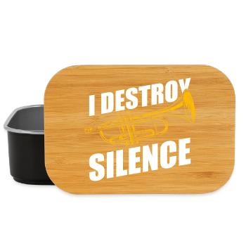 I destroy silence trumpet player - Lunch Box - black - Front