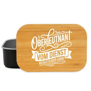 Oberleutnant vom Dienst: Bergsteiger Logik - Lunch Box - Schwarz - Vorne