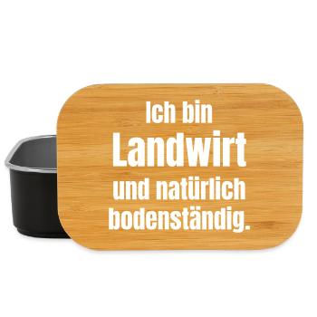 Ich bin Langwirt – natürlich bodenständig - Lunch Box - Schwarz - Vorne