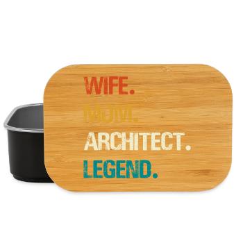 Wife Mom Architect Legend - Lunch Box - Schwarz - Vorne