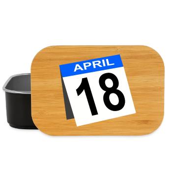 18th Birthday April Calendar - Lunch Box - black - Front