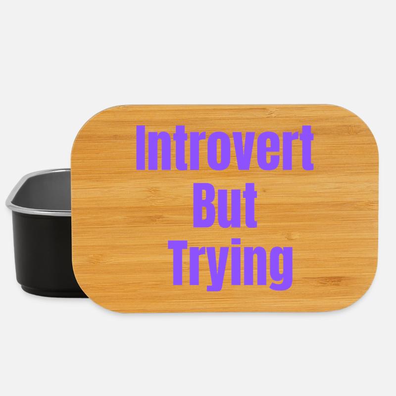 Introvert Mood T-Shirt – Introvert But Trying - Lunch Box - black