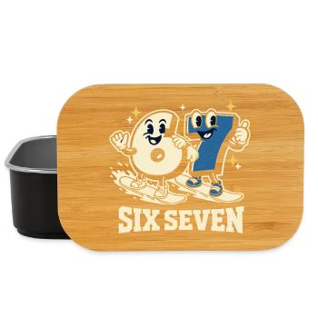 67 Six Seven Snowboard Winter Sports Cadeau - Boîte à goûter - noir - Devant