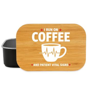 Humor Nurse Kaffee & Patientenvitalzeichen - Lunch Box - Schwarz - Vorne