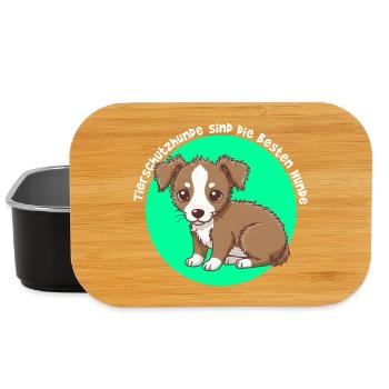 Tierschutzhunde sind die besten Hunde - Lunch Box - Schwarz - Vorne