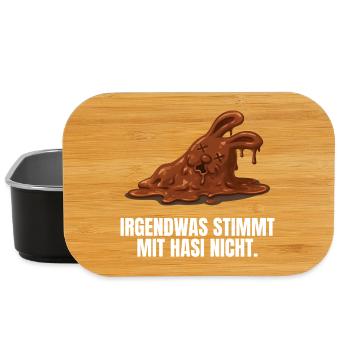 Hasi Ostern Schokohase lustig - Lunch Box - Schwarz - Vorne