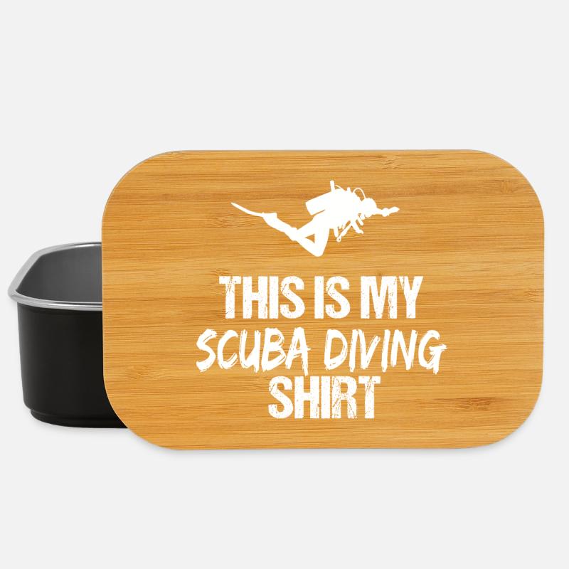 This Is My Scuba Diving Shirt Diver Silhouette - Lunch Box - black