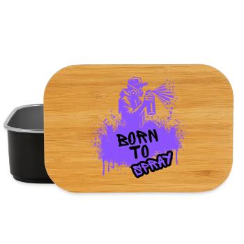 Born to Spray Art Urbain Graffiti Streetwear - Boîte à goûter - noir - Devant