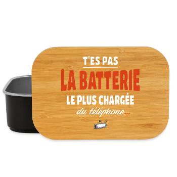 T’es pas la batterie la plus chargée du téléphone - Boîte à goûter - noir - Devant