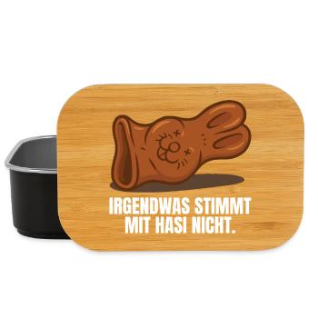 Schokoladenhase Ostern - Lunch Box - Schwarz - Vorne