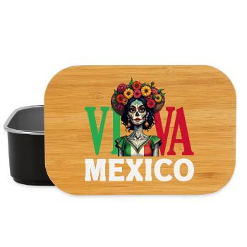 Mexiko Stolz & Heimat Mexikaner Mexico Flagge - Lunch Box - Schwarz - Vorne