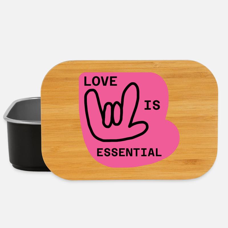Love is Essential - Lunch Box - Schwarz