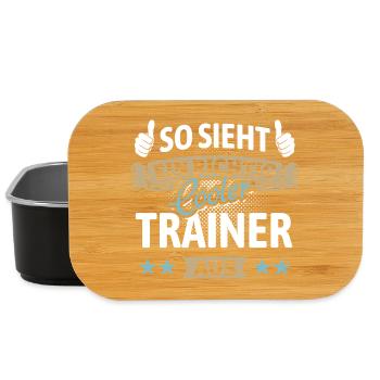 So sieht ein richtig cooler Trainer aus - Spruch - Lunch Box - Schwarz - Vorne