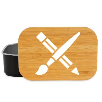 Pinsel, Bleistift, Basteln, Kunst Symbol - Lunch Box - Schwarz - Vorne