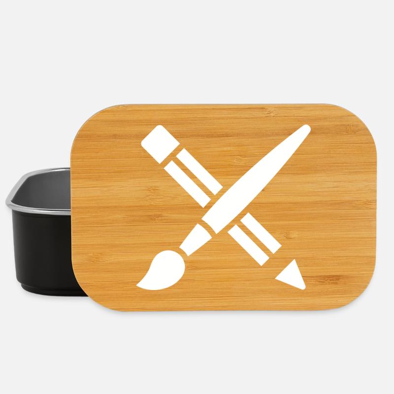 Pinsel, Bleistift, Basteln, Kunst Symbol - Lunch Box - Schwarz
