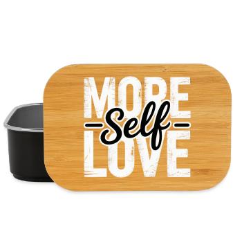 More Love Self Love Typography - Lunch Box - black - Front