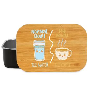 Coffee vs water 72% - Lunch Box - black - Front