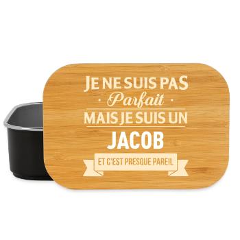 Je Ne Suis Pas Parfait Mais Je Suis Un Jacob Et... - Boîte à goûter - noir - Devant