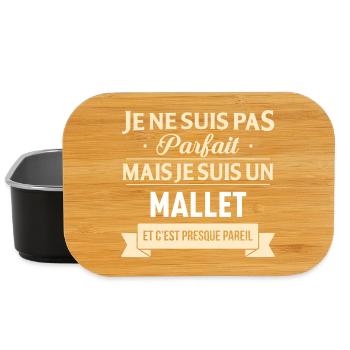 Je Ne Suis Pas Parfait Mais Je Suis Un Mallet E... - Boîte à goûter - noir - Devant