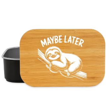 Sloth Chill - Lunch Box - black - Front