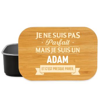 Je Ne Suis Pas Parfait Mais Je Suis Un Adam Et ... - Boîte à goûter - noir - Devant