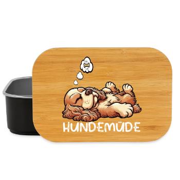 Hundemüde Cocker Spaniel Cockerhund Cockerbesitzer - Lunch Box - Schwarz - Vorne