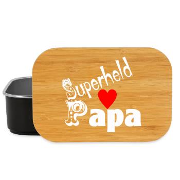 Papa super-héros de la fête des pères - Boîte à goûter - noir - Devant