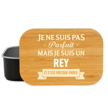Je Ne Suis Pas Parfait Mais Je Suis Un Rey Et C... - Boîte à goûter - noir - Devant