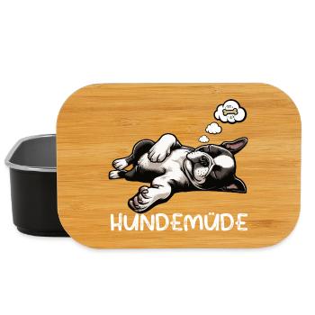 Hundemüde Boston Terrier Boston terrier besitzer  - Lunch Box - Schwarz - Vorne