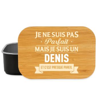 Je Ne Suis Pas Parfait Mais Je Suis Un Denis Et... - Boîte à goûter - noir - Devant