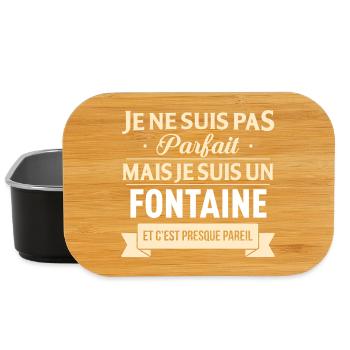 Je Ne Suis Pas Parfait Mais Je Suis Un Fontaine... - Boîte à goûter - noir - Devant