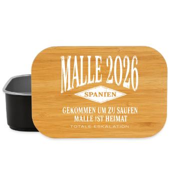 Malle 2026 gekommen um zu saufen Malle ist Heimat - Lunch Box - Schwarz - Vorne
