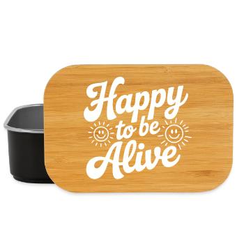 Happy To Be Alive - Lunch Box - black - Front