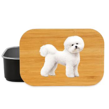 Bichon Frisé réaliste - Boîte à goûter - noir - Devant