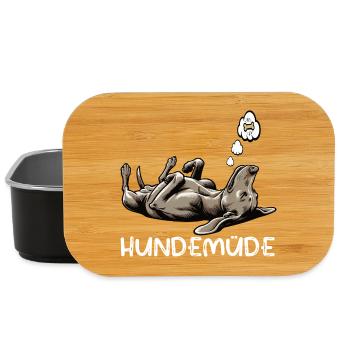 Hundemüde Weimaraner Weimaranerhalter Silbergeist - Lunch Box - Schwarz - Vorne