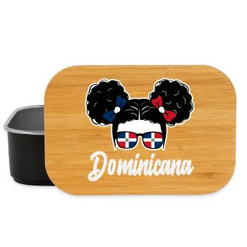 Dominikanische Republik Flagge Dom Rep Stolz - Lunch Box - Schwarz - Vorne