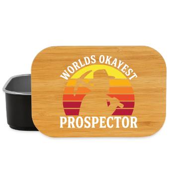 Funny Worlds Okay Goldgräber-Bergarbeiter - Lunch Box - Schwarz - Vorne
