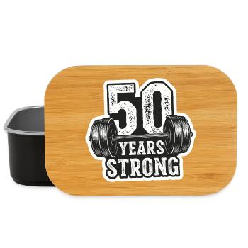 Bodybuilding 50 Birthday Gym Men Fitness - Lunch Box - black - Front
